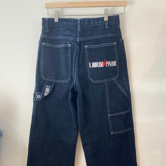 Linkin Park Baggy Y2k Denim Jeans (EXTREMELY RARE) - Size 26 x 30 - Picture 1 of 9